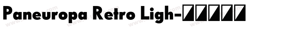 Paneuropa Retro Ligh字体转换